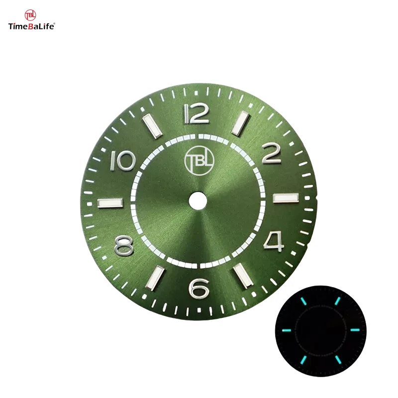 Custom Luxury Green Sunburst Dial With Super Luminous