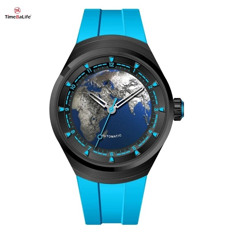 ODM Wandering Earth Mechanical Watch With Fluororubber Strap