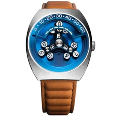 خودکار گھومنے پھرنے والا گھنٹہ بلیو ٹین گھڑی