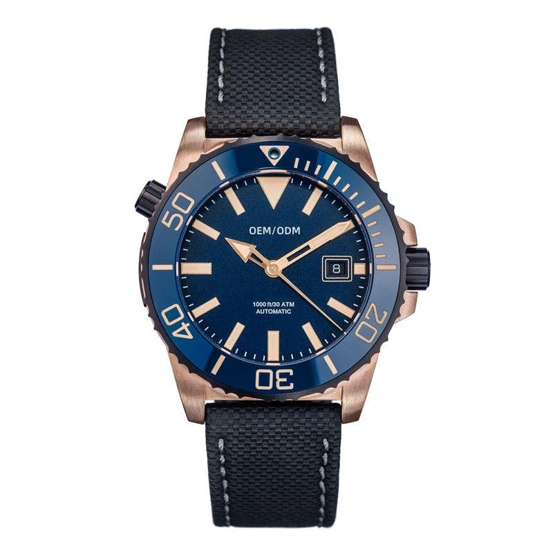 کسٹم پی وی ڈی کانسی چڑھانا کے ساتھ سپر برائٹ بی جی ڈبلیو 9 مردوں کی خودکار مکینیکل گھڑی