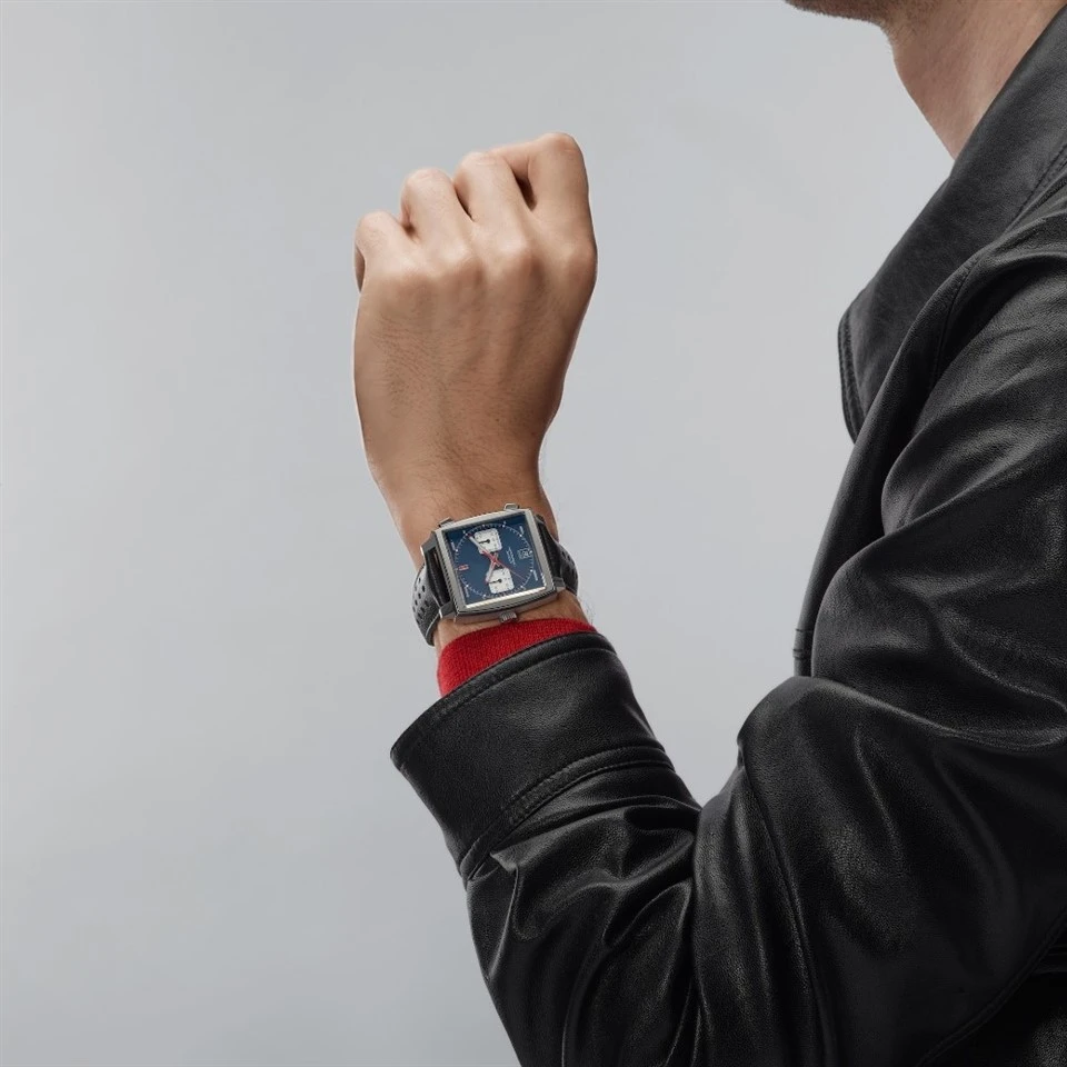 Swiss Automatic Racing Style Watch With Sapphire Crystal Square Case